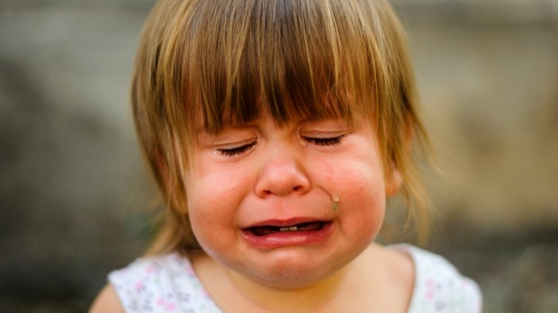 an image of a child crying